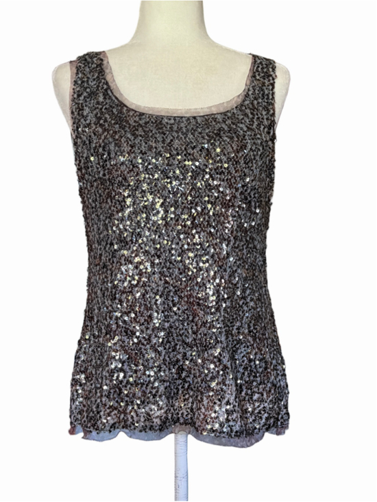 I.N.C. International Concepts Tops - Women's I.N.C. International Concepts Sequin Camisole, Size M, Black/Silver